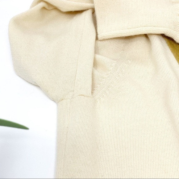 Anthropologie Sleeping on Snow Wool Ivory Embellished Cardigan Sweater Pockets S - Picture 6 of 11